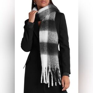 NEW Express Chunky Thick Scarf Oversized with Fringe Detail One size